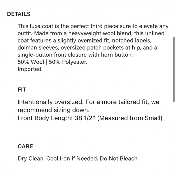 Rails Everest Camel Wool Blend Coat Size Small - Picture 10 of 12